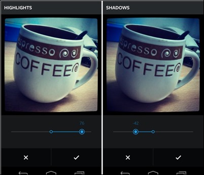 Instagram-shadows-funkciju uzsver
