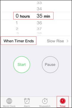 set-timer iOS