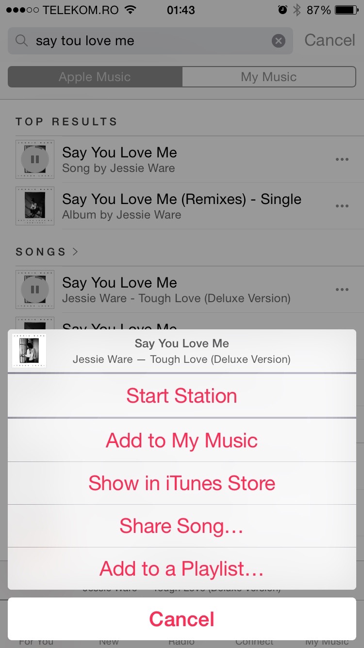 Hozzáadás a My Music - Song iPhone