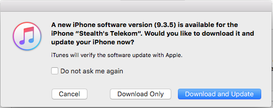 iOS Security Update