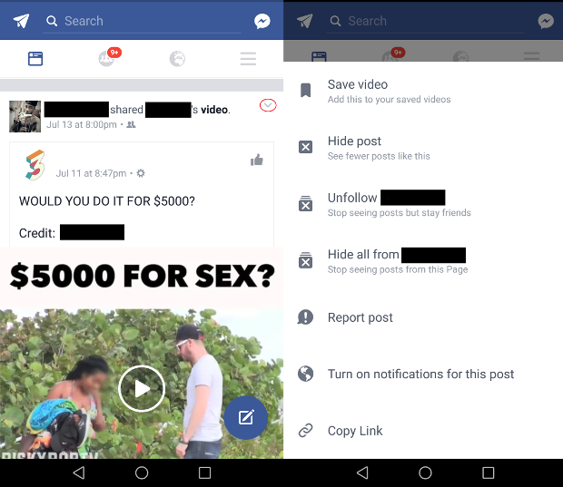 facebook salvati video