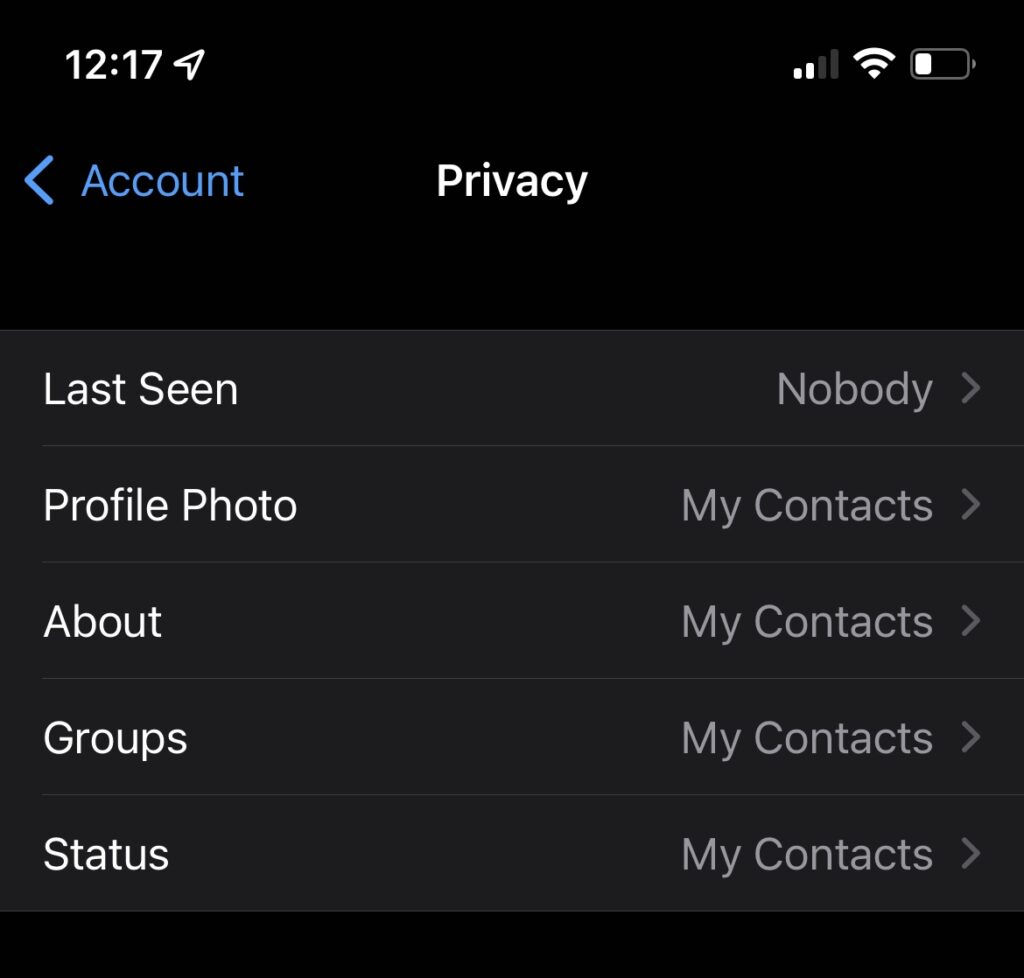 Privacy di WhatsApp