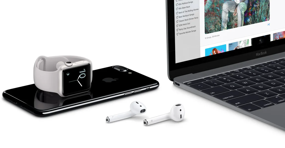 trådløse høretelefoner fra Apple